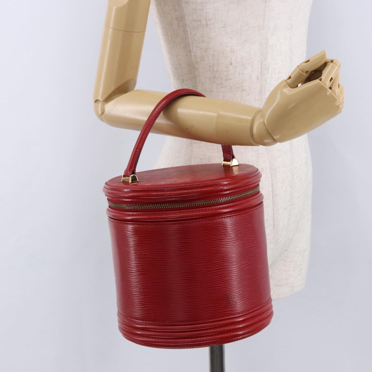 LOUIS VUITTON Epi Cannes Hand Bag Red M48037 LV Auth BA14397