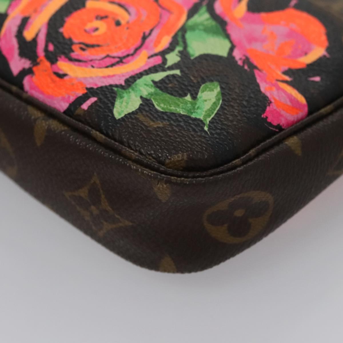 LOUIS VUITTON Monogram Rose Pochette Accessoires Pouch M48615 LV Auth BA143V