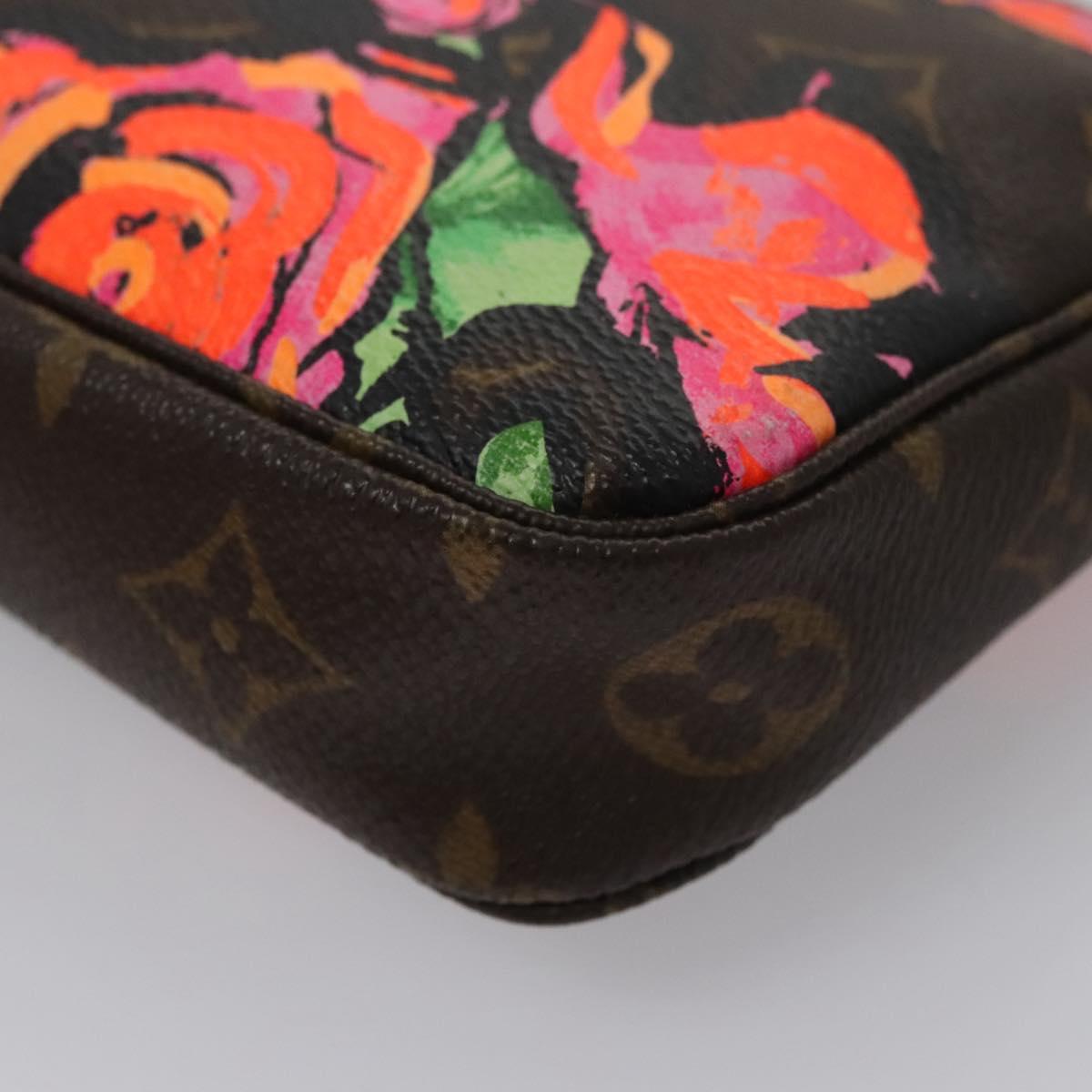 LOUIS VUITTON Monogram Rose Pochette Accessoires Pouch M48615 LV Auth BA143V