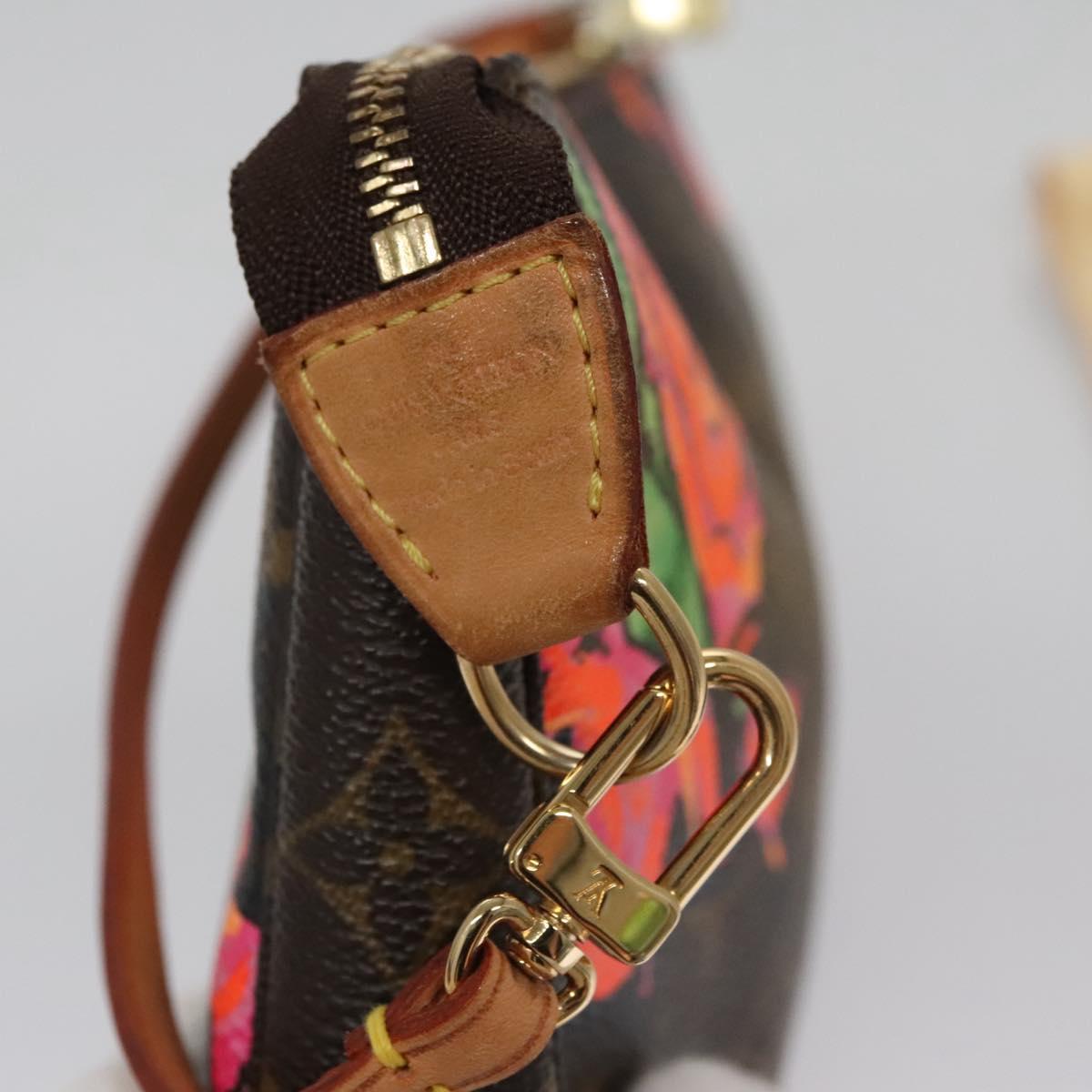 LOUIS VUITTON Monogram Rose Pochette Accessoires Pouch M48615 LV Auth BA143V