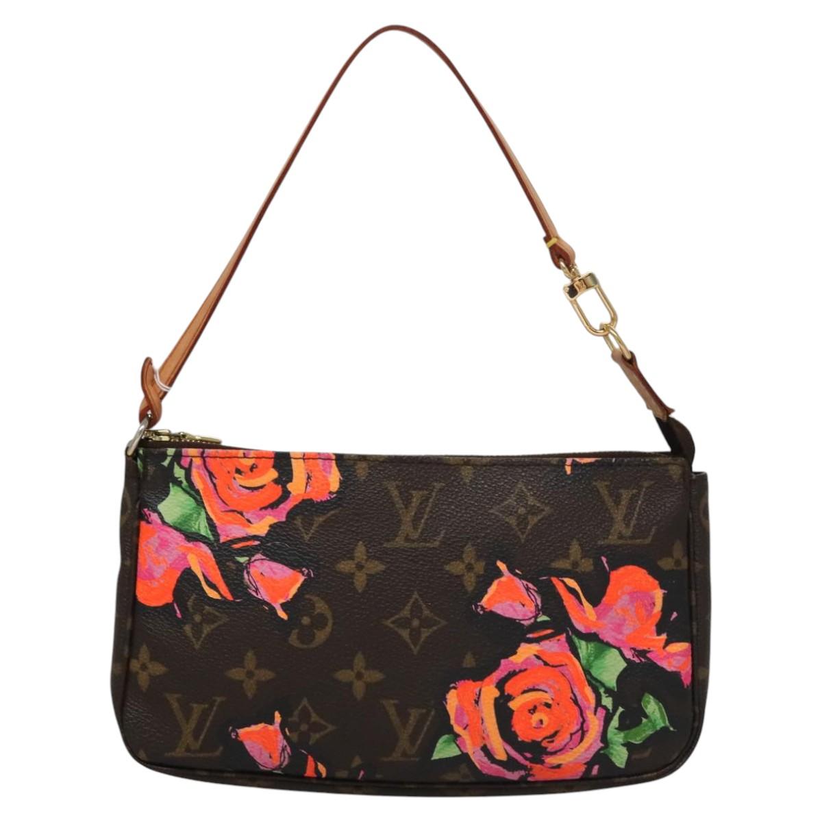 LOUIS VUITTON Monogram Rose Pochette Accessoires Pouch M48615 LV Auth BA143V