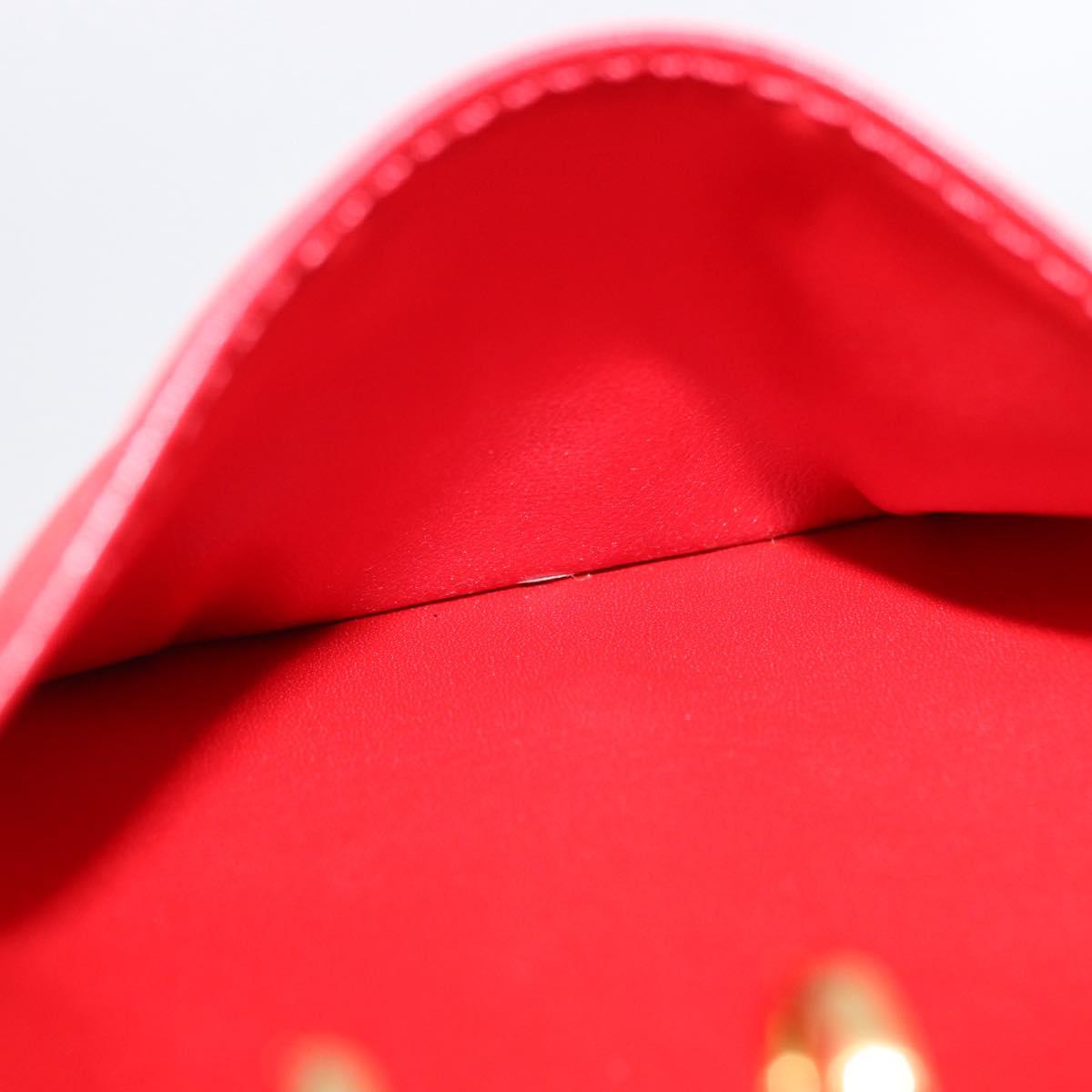 LOUIS VUITTON Monogram Vernis Agenda PM Planner Cover Red R21016 Auth BA14403