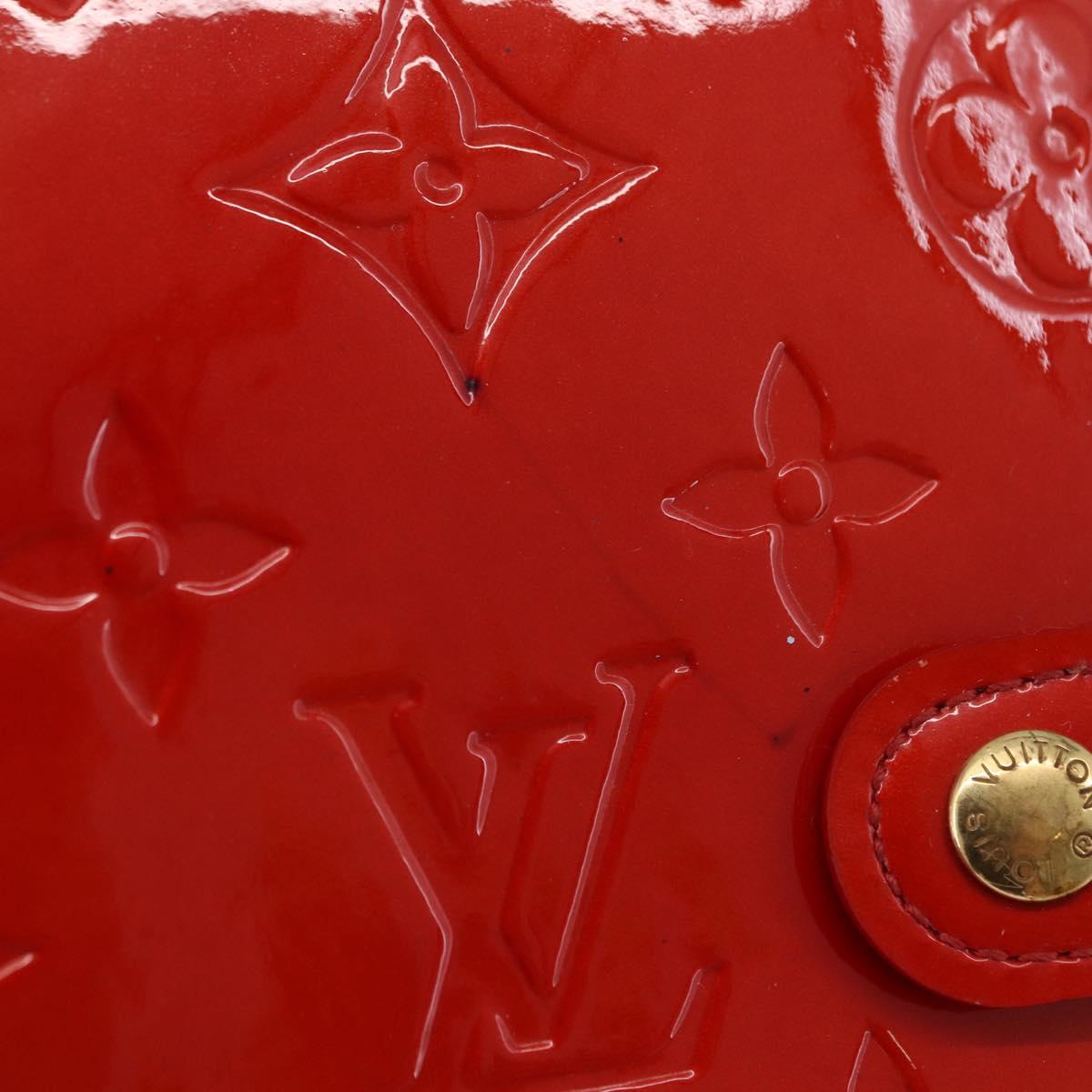 LOUIS VUITTON Monogram Vernis Agenda PM Planner Cover Red R21016 Auth BA14403