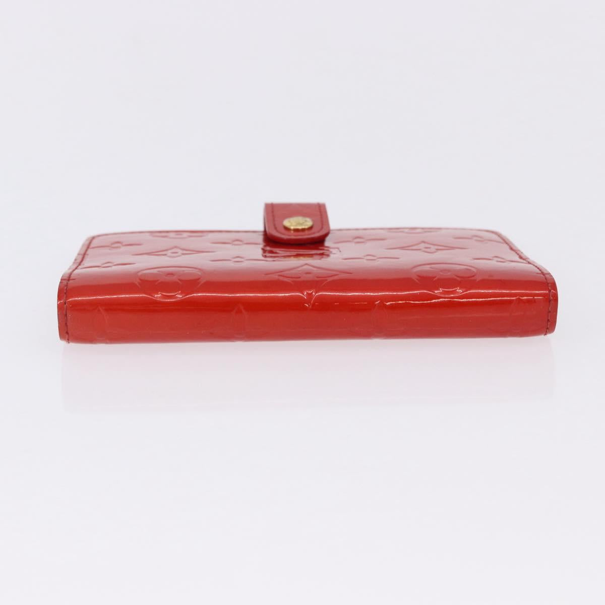 LOUIS VUITTON Monogram Vernis Agenda PM Planner Cover Red R21016 Auth BA14403