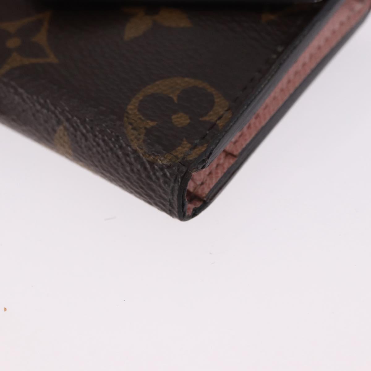 LOUIS VUITTON Monogram Portefeuille Zoe Wallet Pink M62933 LV Auth BA14404