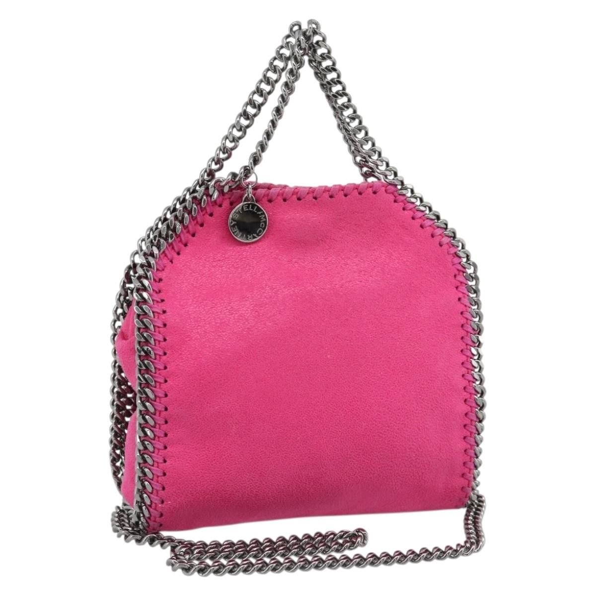 Stella MacCartney Chain Falabella Bag Polyester 2way Pink 391698 Auth BA14406A