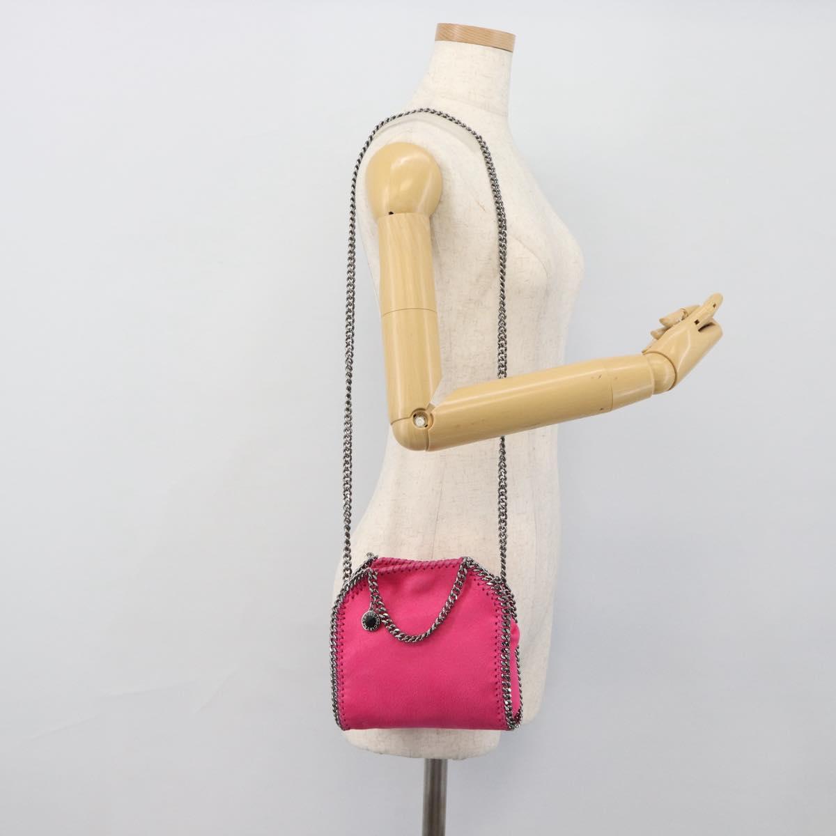 Stella MacCartney Chain Falabella Bag Polyester 2way Pink 391698 Auth BA14406A