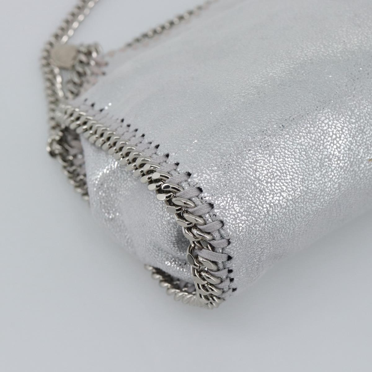 Stella MacCartney Chain Falabella Bag polyester 2way Silver Auth BA14408A