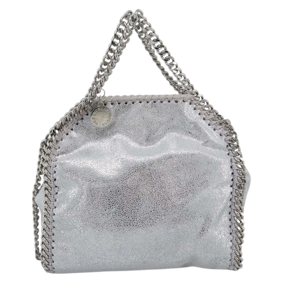 Stella MacCartney Chain Falabella Bag polyester 2way Silver Auth BA14408A