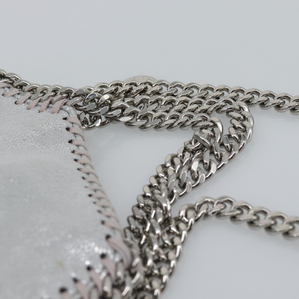 Stella MacCartney Chain Falabella Bag polyester 2way Silver Auth BA14408A