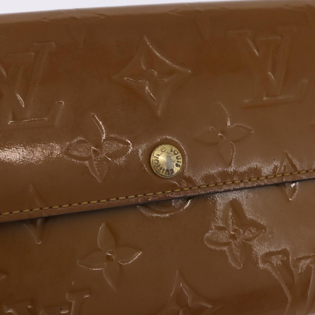LOUIS VUITTON Vernis Portefeiulle Sarah Long Wallet Moldore M90290 Auth BA14416