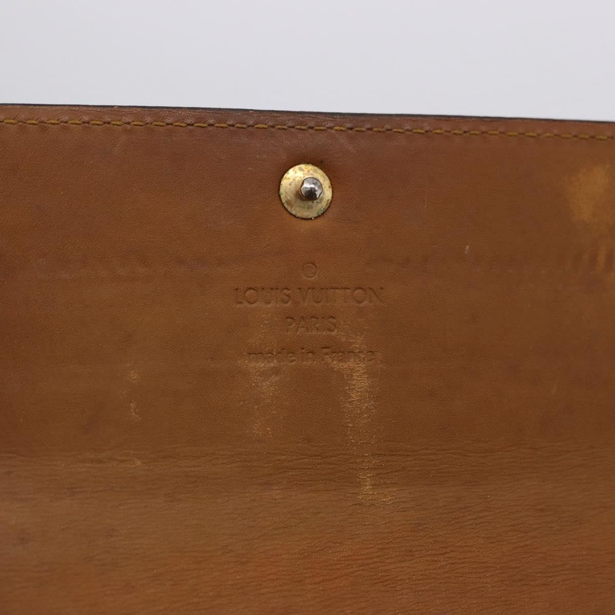 LOUIS VUITTON Vernis Portefeiulle Sarah Long Wallet Moldore M90290 Auth BA14416