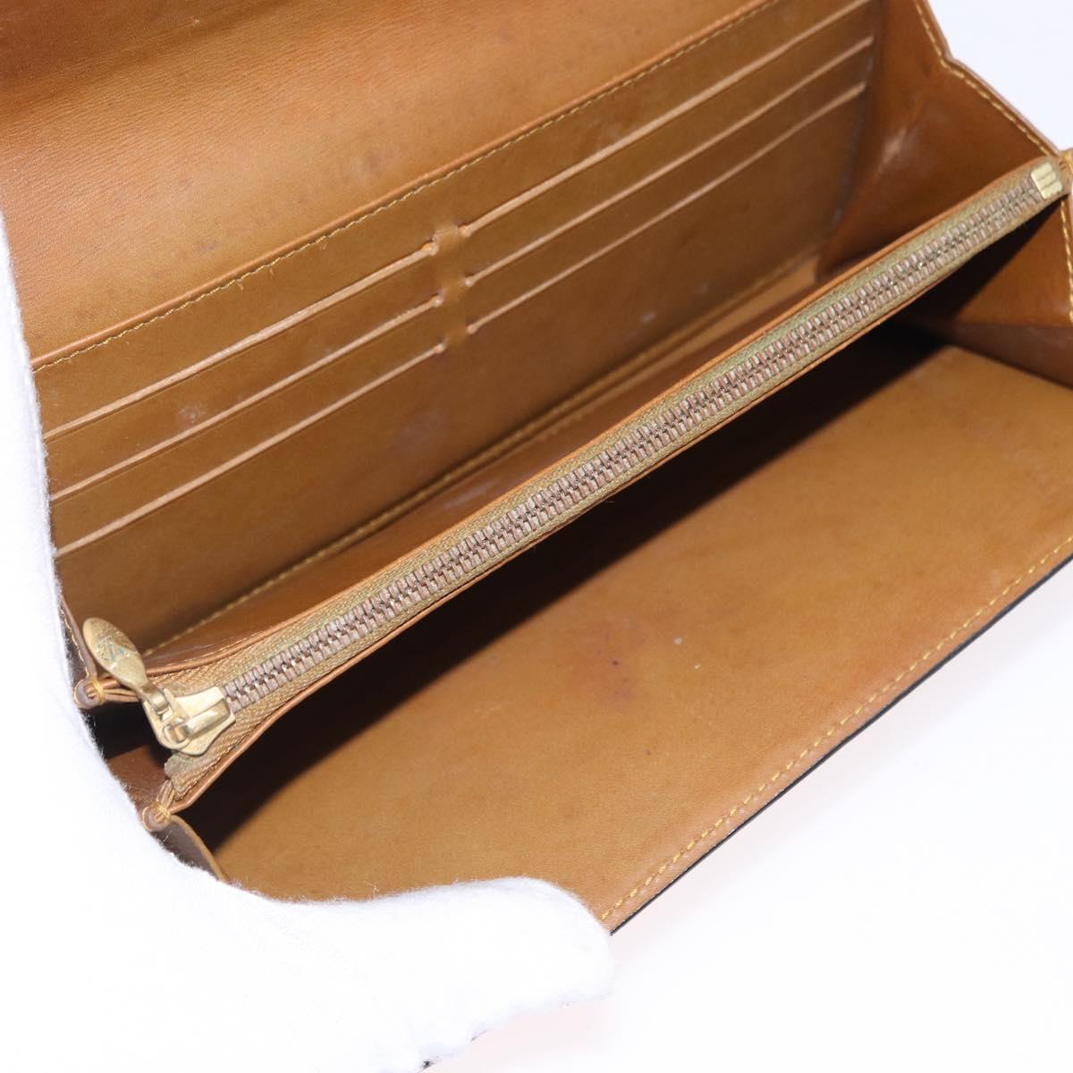 LOUIS VUITTON Vernis Portefeiulle Sarah Long Wallet Moldore M90290 Auth BA14416