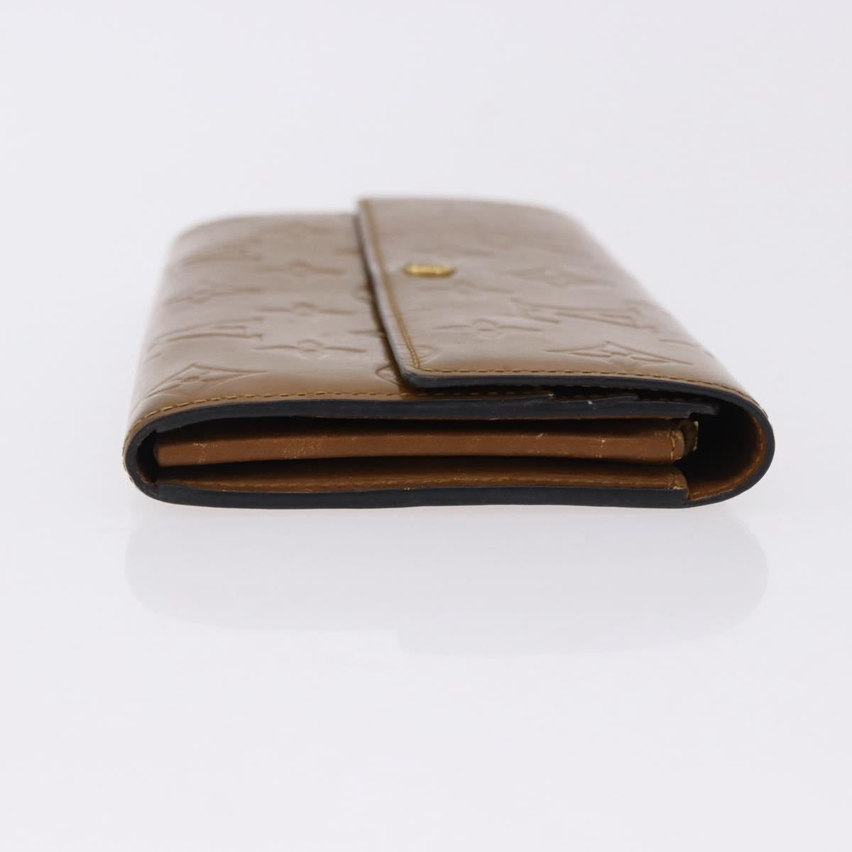 LOUIS VUITTON Vernis Portefeiulle Sarah Long Wallet Moldore M90290 Auth BA14416