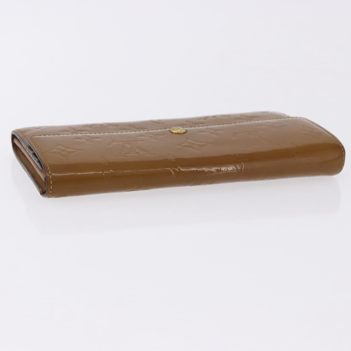 LOUIS VUITTON Vernis Portefeiulle Sarah Long Wallet Moldore M90290 Auth BA14416