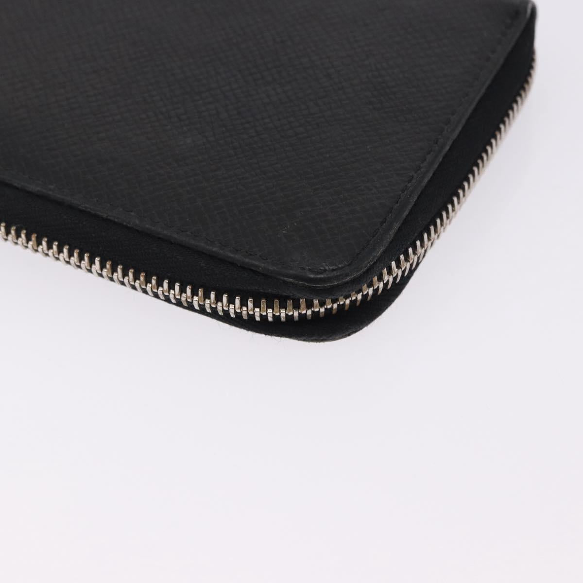 LOUIS VUITTON Taiga Zippy Wallet Vertical Wallet Ardoise M32822 LV Auth BA14417