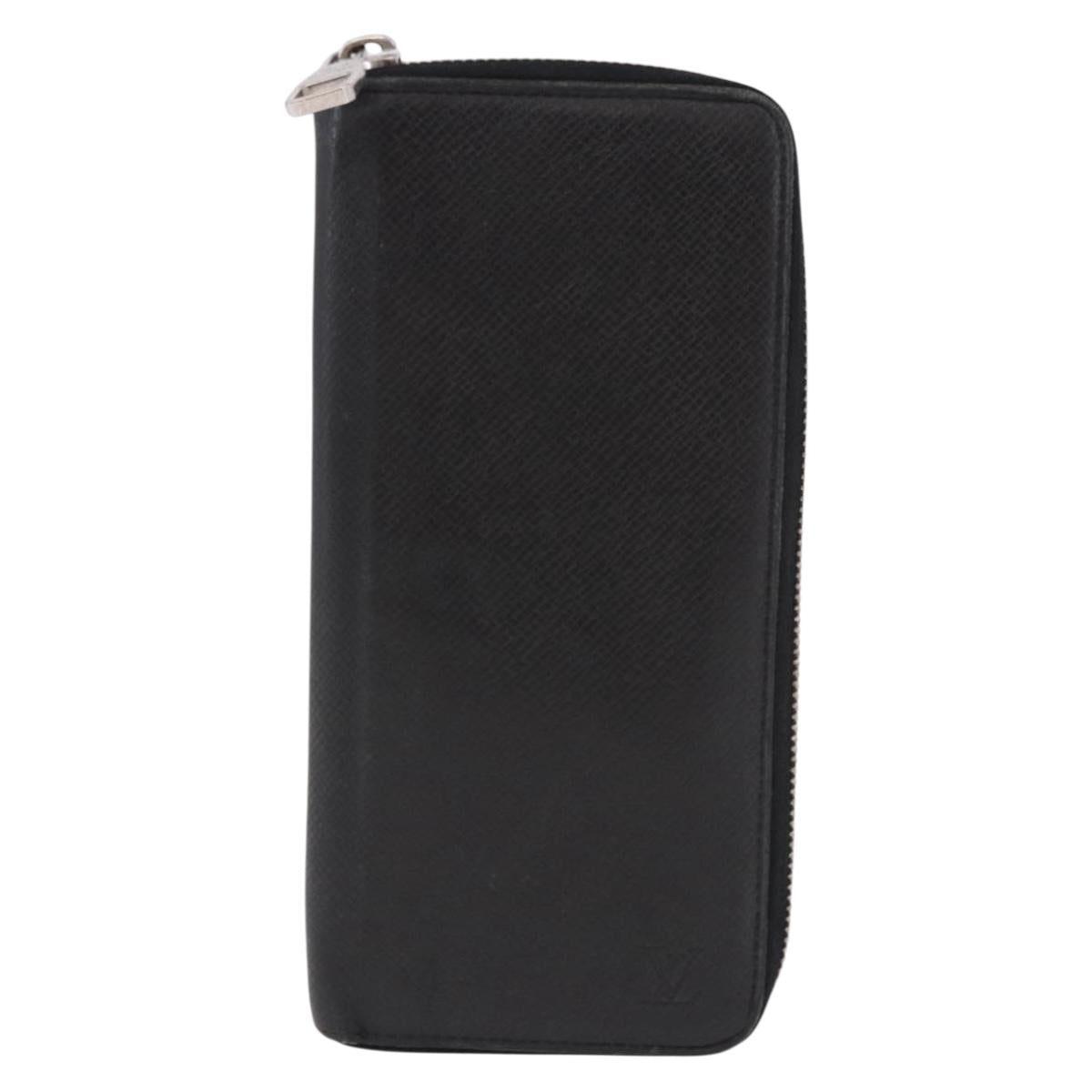 LOUIS VUITTON Taiga Zippy Wallet Vertical Wallet Ardoise M32822 LV Auth BA14417