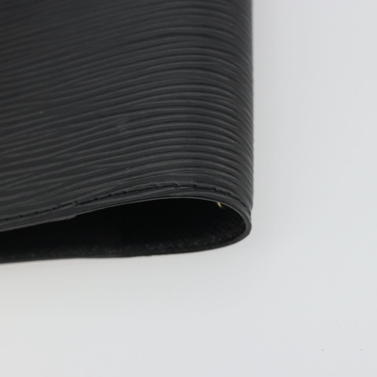 LOUIS VUITTON Epi Agenda PM Day Planner Cover Black R20052 LV Auth BA14418A