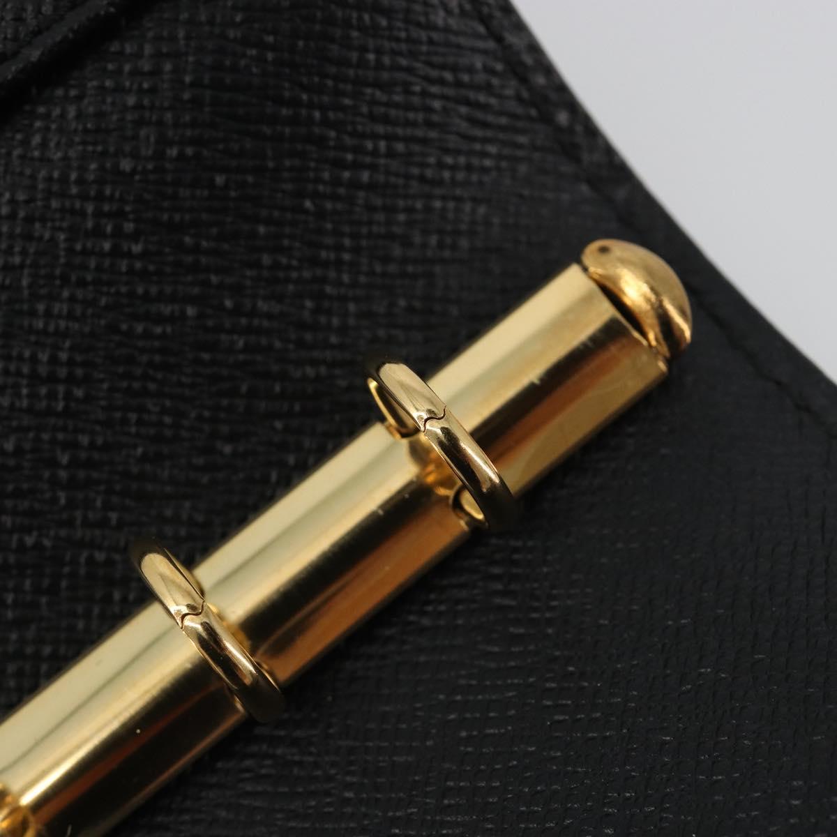 LOUIS VUITTON Epi Agenda PM Day Planner Cover Black R20052 LV Auth BA14418A
