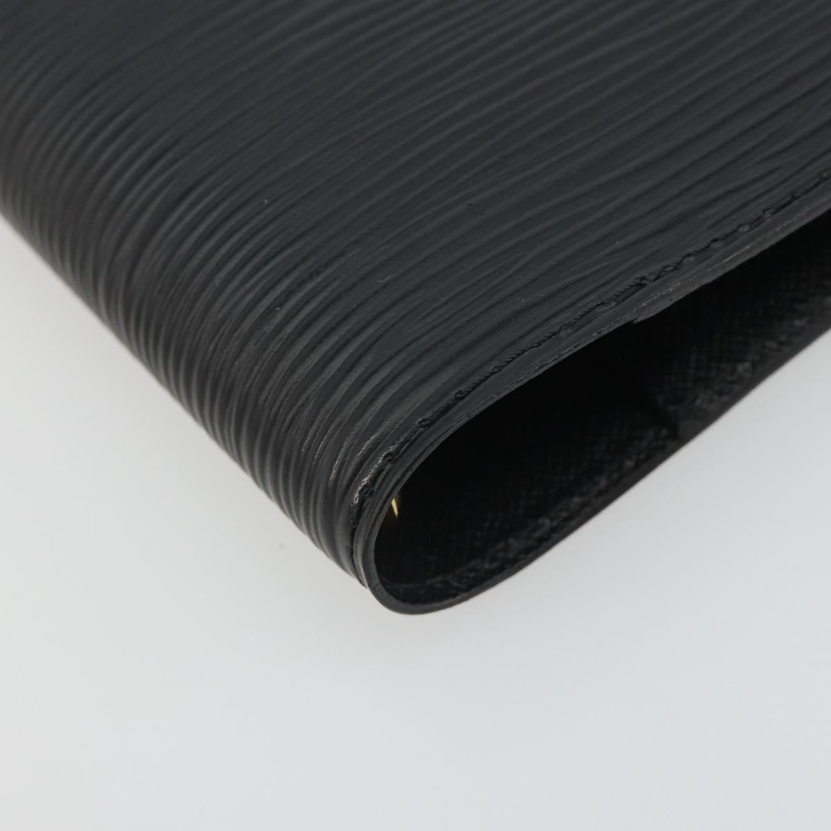 LOUIS VUITTON Epi Agenda PM Day Planner Cover Black R20052 LV Auth BA14418A