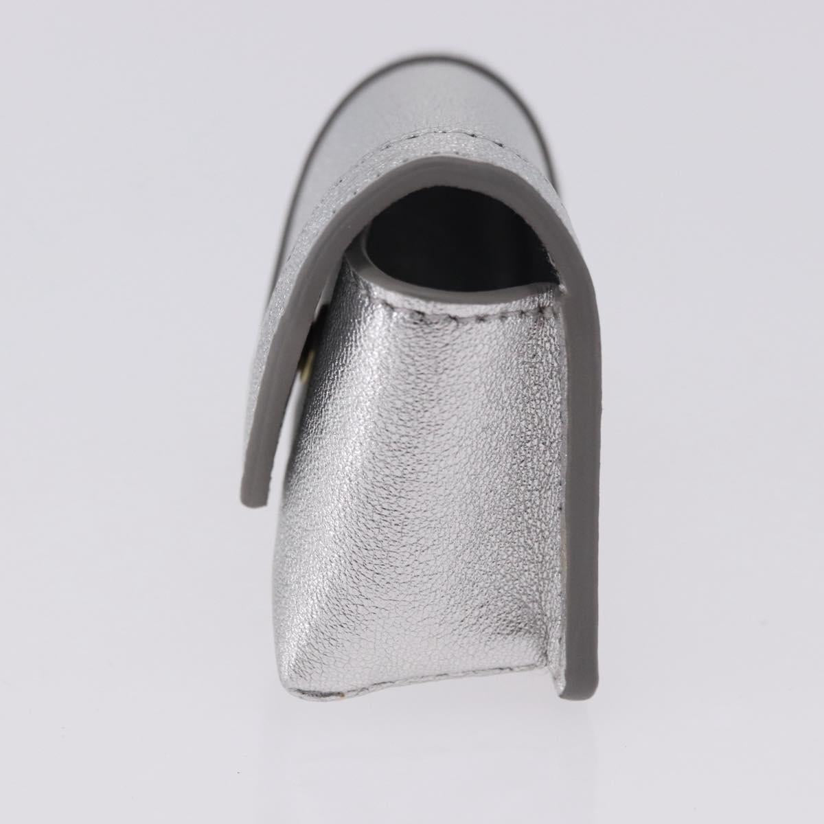 CELINE Case for AirPods Pro Earphone Case Leather Silver Gold Auth BA14434M