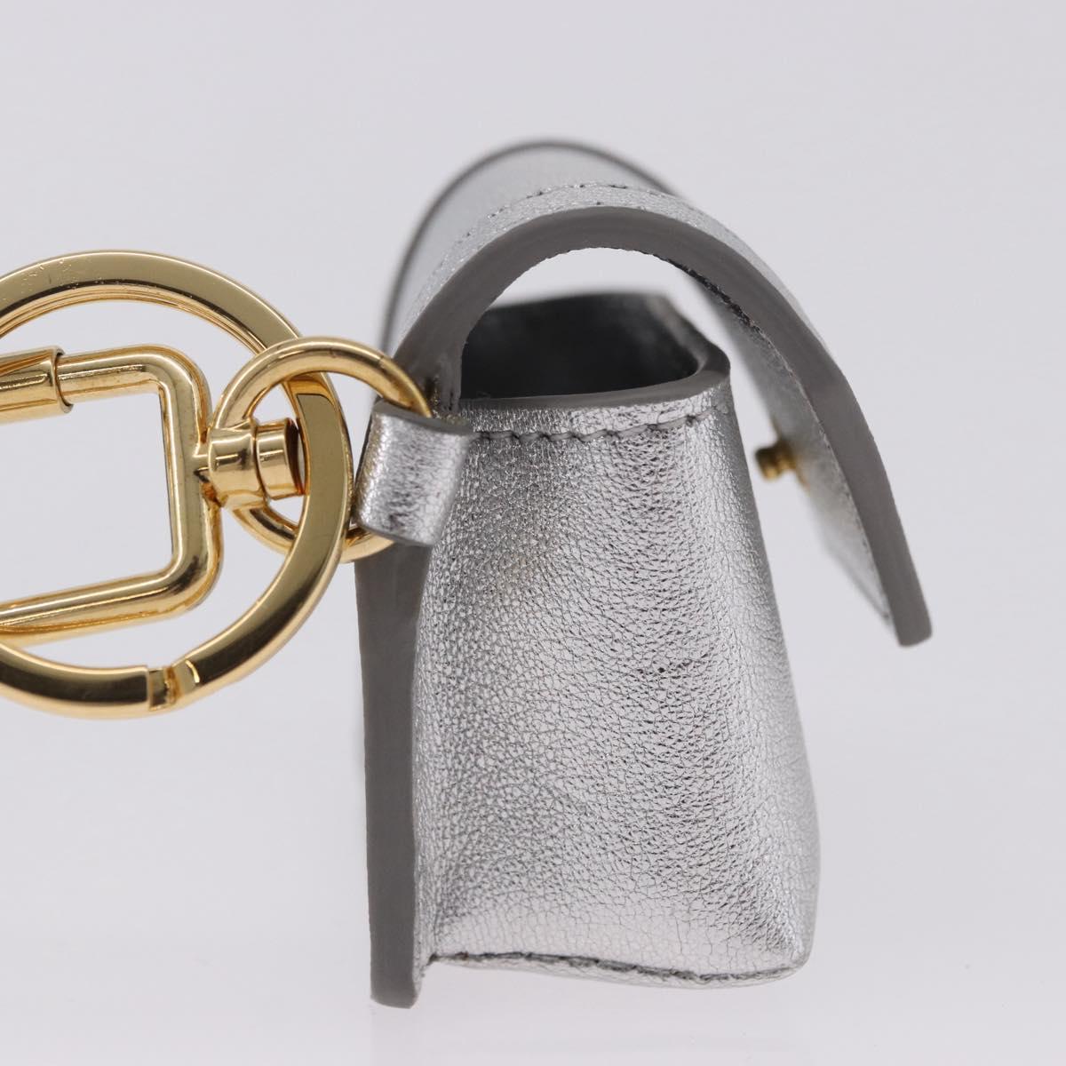 CELINE Case for AirPods Pro Earphone Case Leather Silver Gold Auth BA14434M