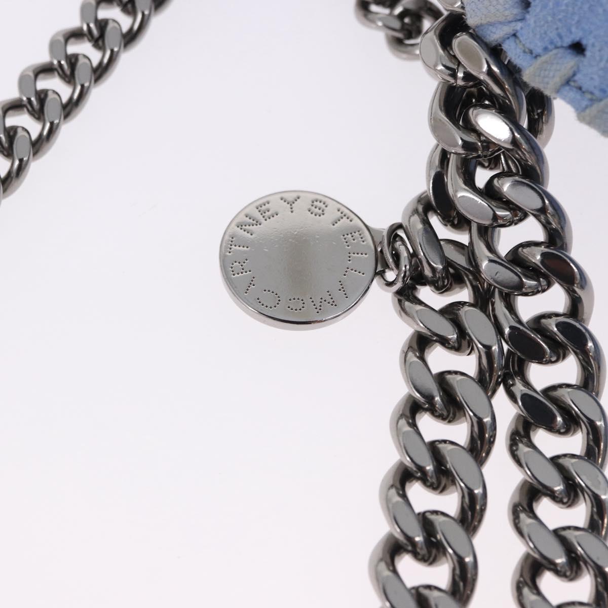 Stella MacCartney Chain Farabella Mini Polyester Light Blue 371223 Auth BA14436A