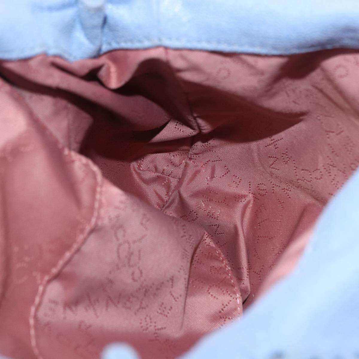 Stella MacCartney Chain Farabella Mini Polyester Light Blue 371223 Auth BA14436A