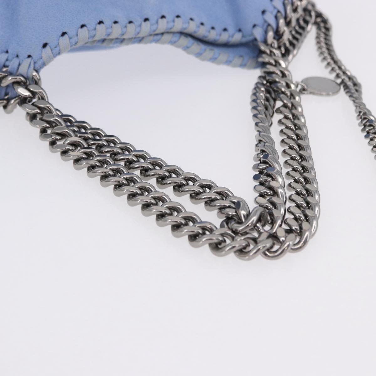 Stella MacCartney Chain Farabella Mini Polyester Light Blue 371223 Auth BA14436A
