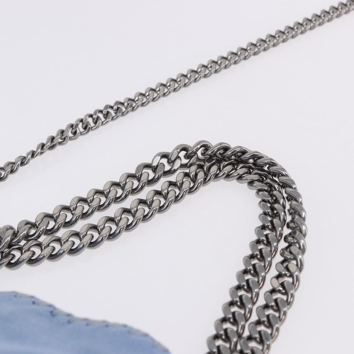 Stella MacCartney Chain Farabella Mini Polyester Light Blue 371223 Auth BA14436A