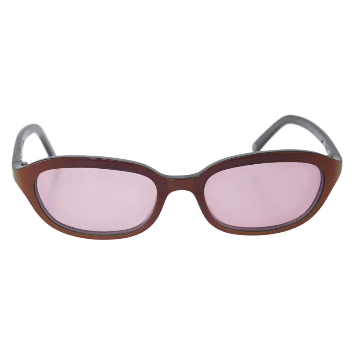 CHANEL Sunglasses plastic Red CC Auth BA14445