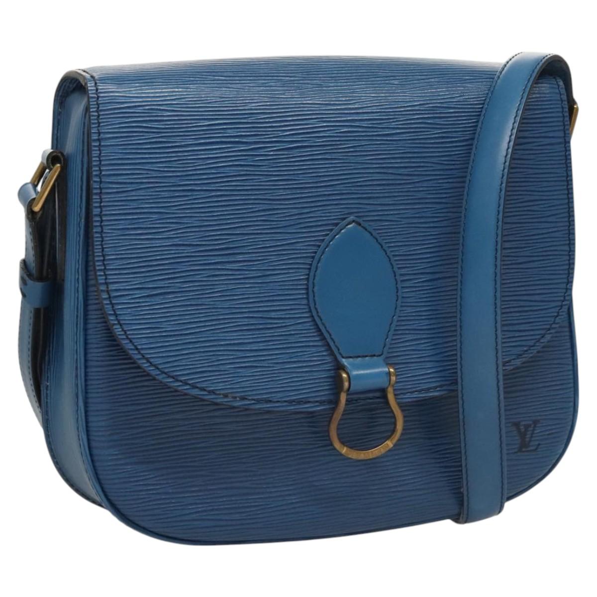 LOUIS VUITTON Epi Saint Cloud GM Shoulder Bag Toledo Blue M52195 LV Auth BA1445
