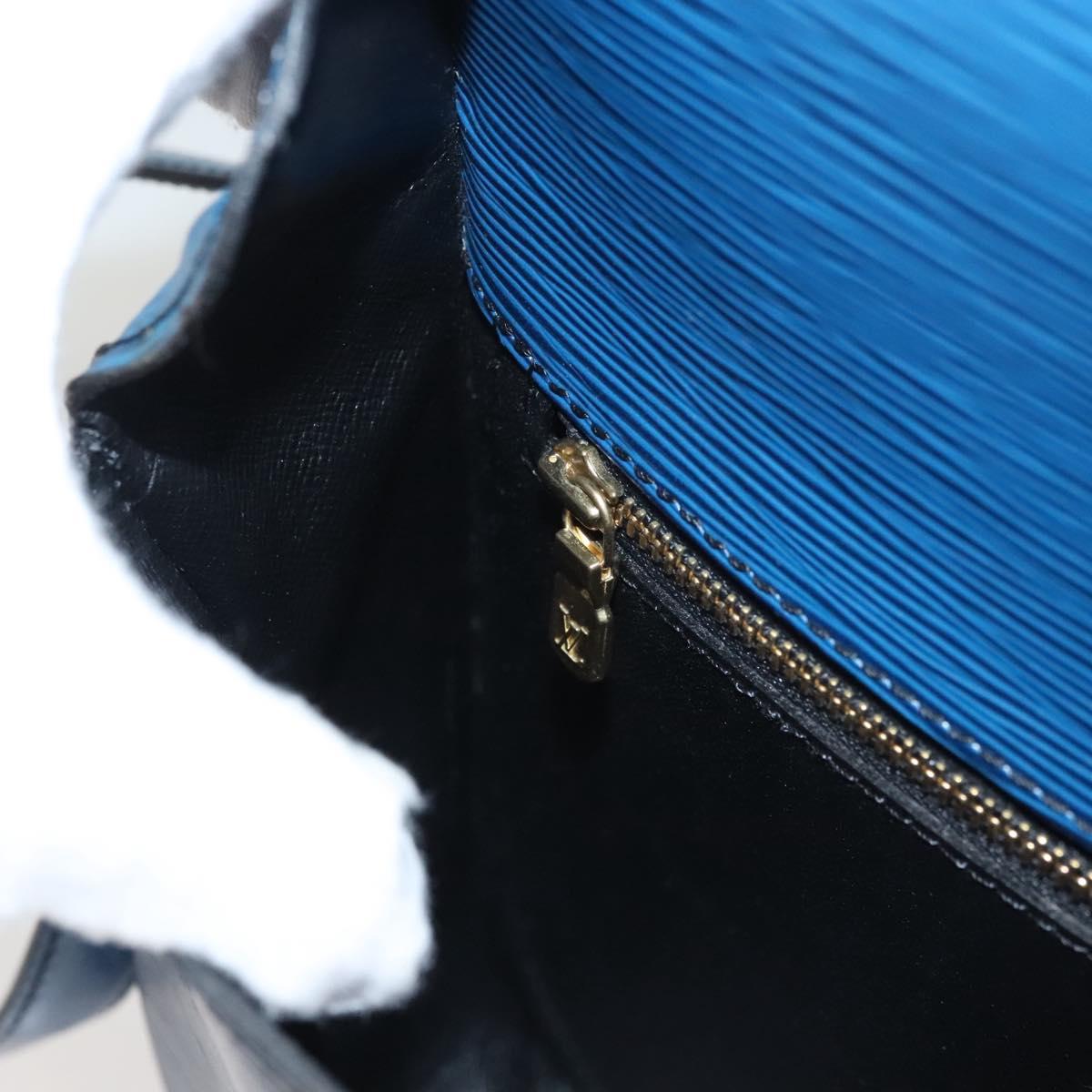 LOUIS VUITTON Epi Saint Cloud GM Shoulder Bag Toledo Blue M52195 LV Auth BA1445