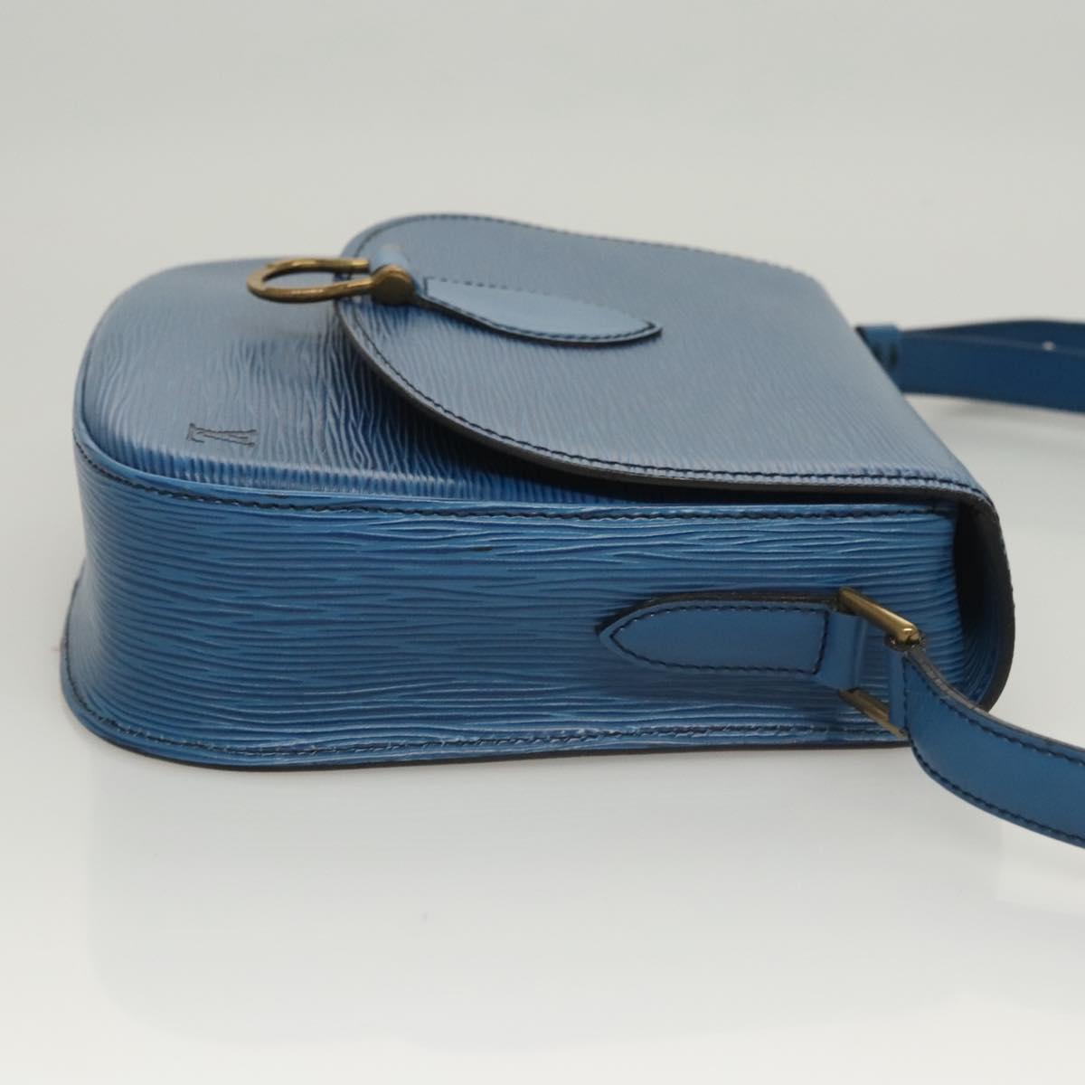 LOUIS VUITTON Epi Saint Cloud GM Shoulder Bag Toledo Blue M52195 LV Auth BA1445