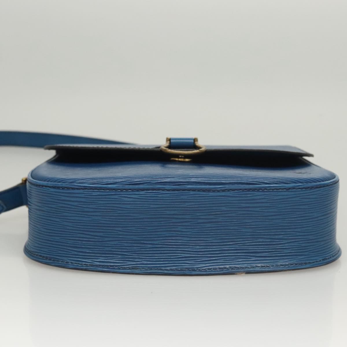 LOUIS VUITTON Epi Saint Cloud GM Shoulder Bag Toledo Blue M52195 LV Auth BA1445