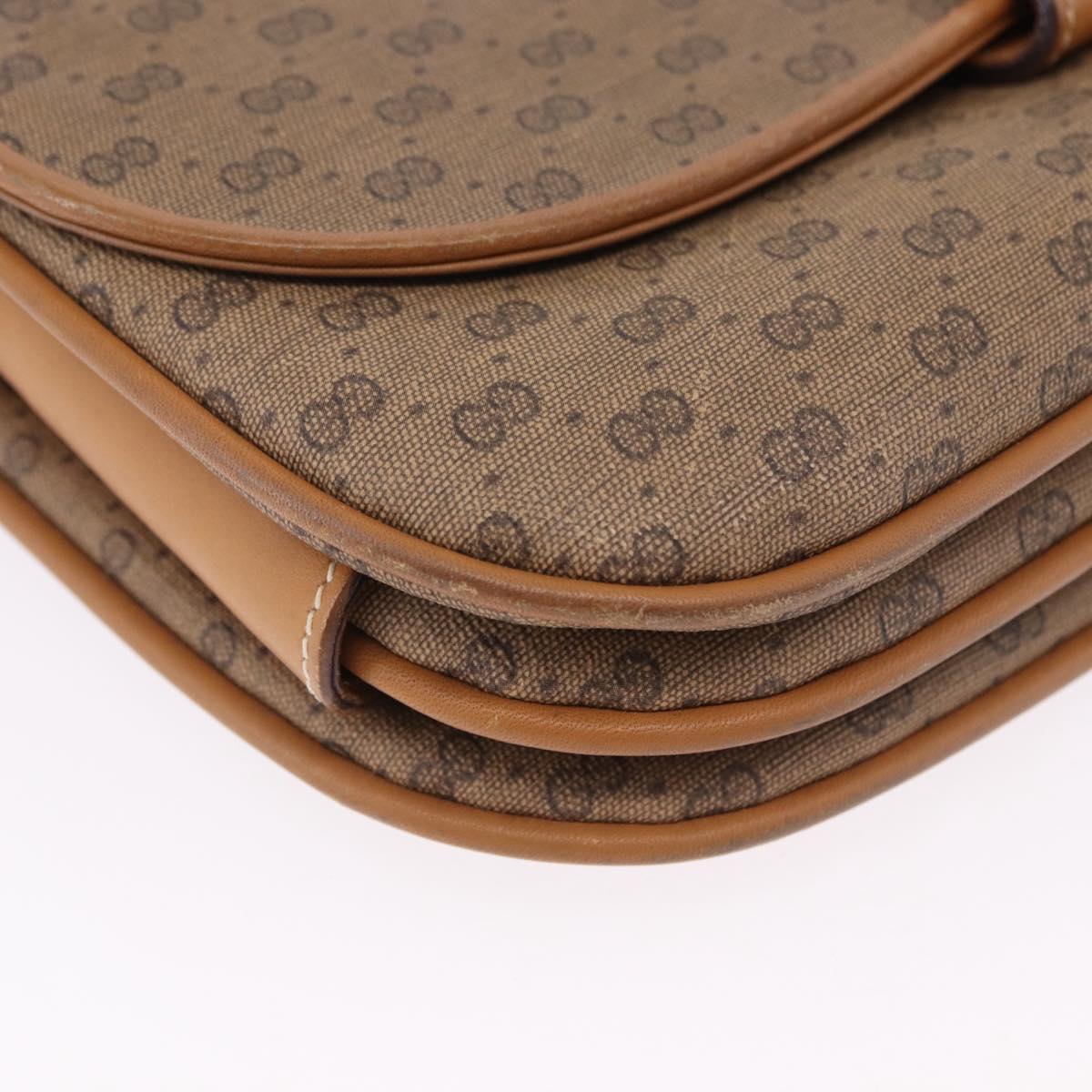 GUCCI Micro GG Supreme Shoulder Bag PVC Beige Gold 001 406 1780 Auth BA14455