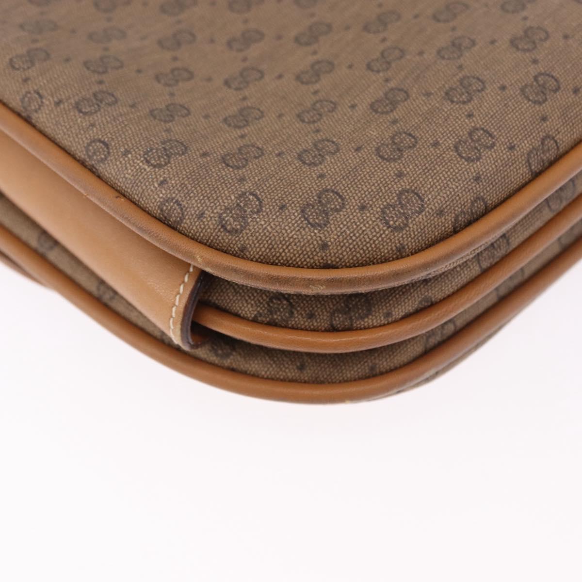 GUCCI Micro GG Supreme Shoulder Bag PVC Beige Gold 001 406 1780 Auth BA14455