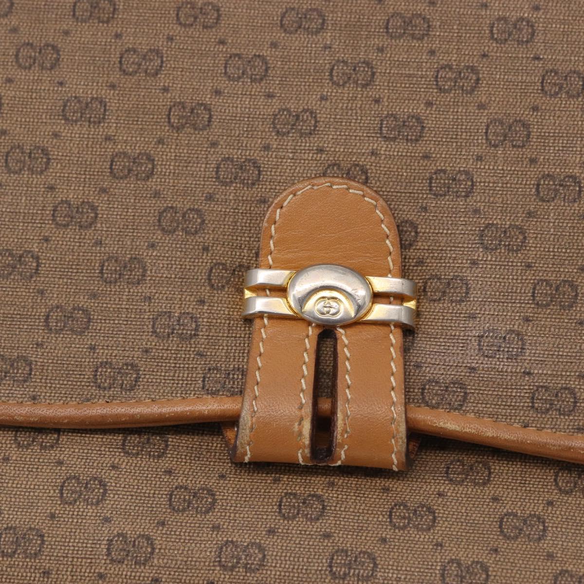 GUCCI Micro GG Supreme Shoulder Bag PVC Beige Gold 001 406 1780 Auth BA14455