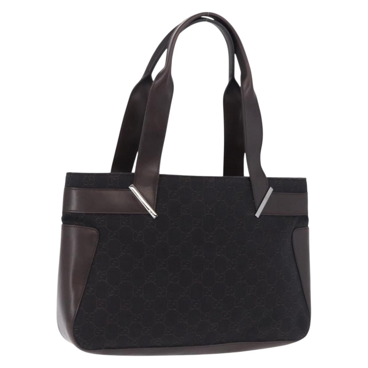GUCCI GG Canvas Tote Bag Black 73983 Auth BA14459A