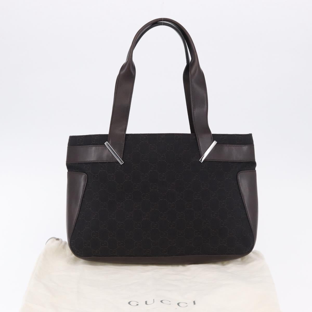 GUCCI GG Canvas Tote Bag Black 73983 Auth BA14459A