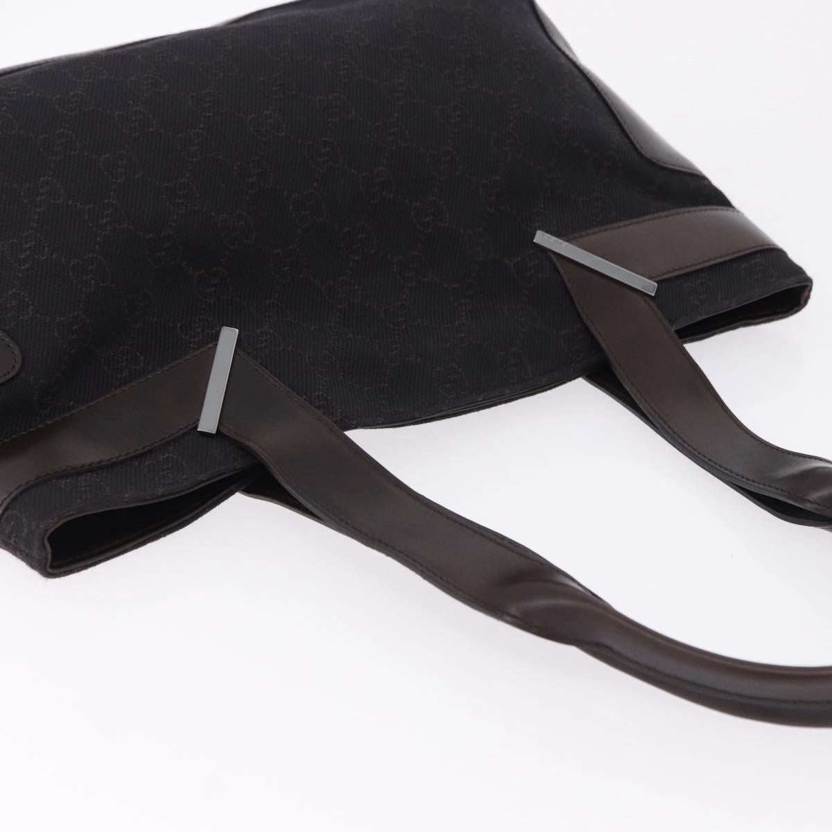 GUCCI GG Canvas Tote Bag Black 73983 Auth BA14459A