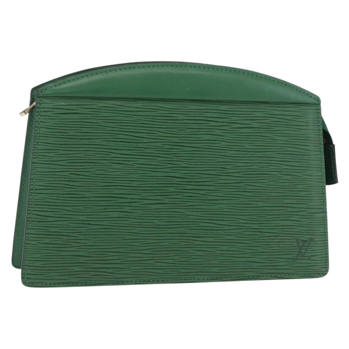 LOUIS VUITTON Epi Trousse Crete Pouch Green M48404 LV Auth BA14465