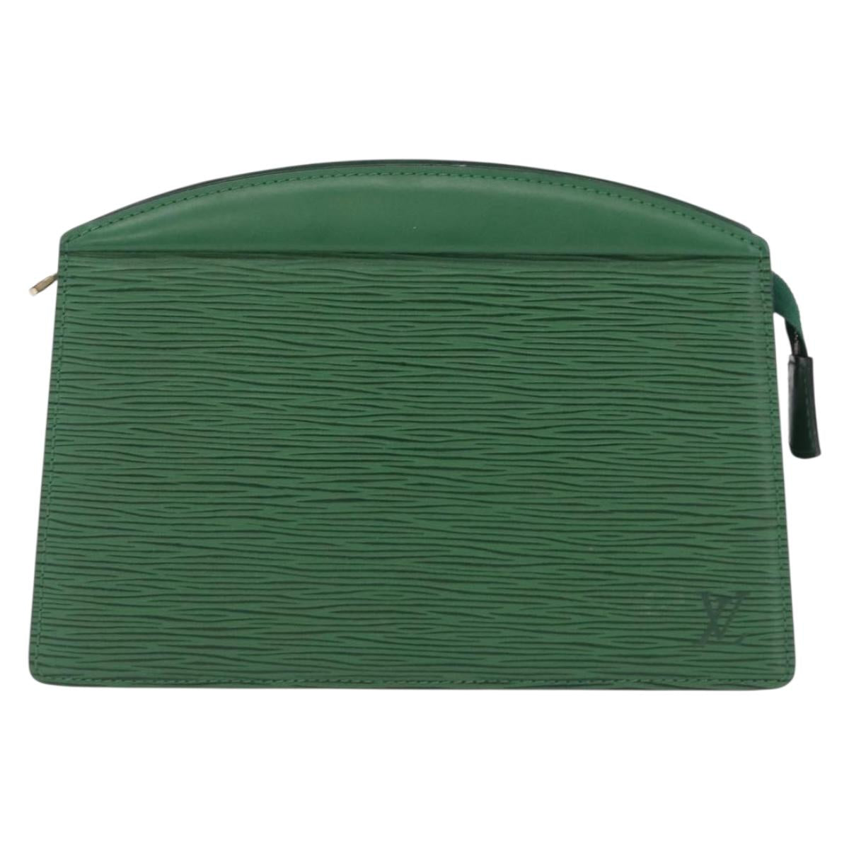 LOUIS VUITTON Epi Trousse Crete Pouch Green M48404 LV Auth BA14465