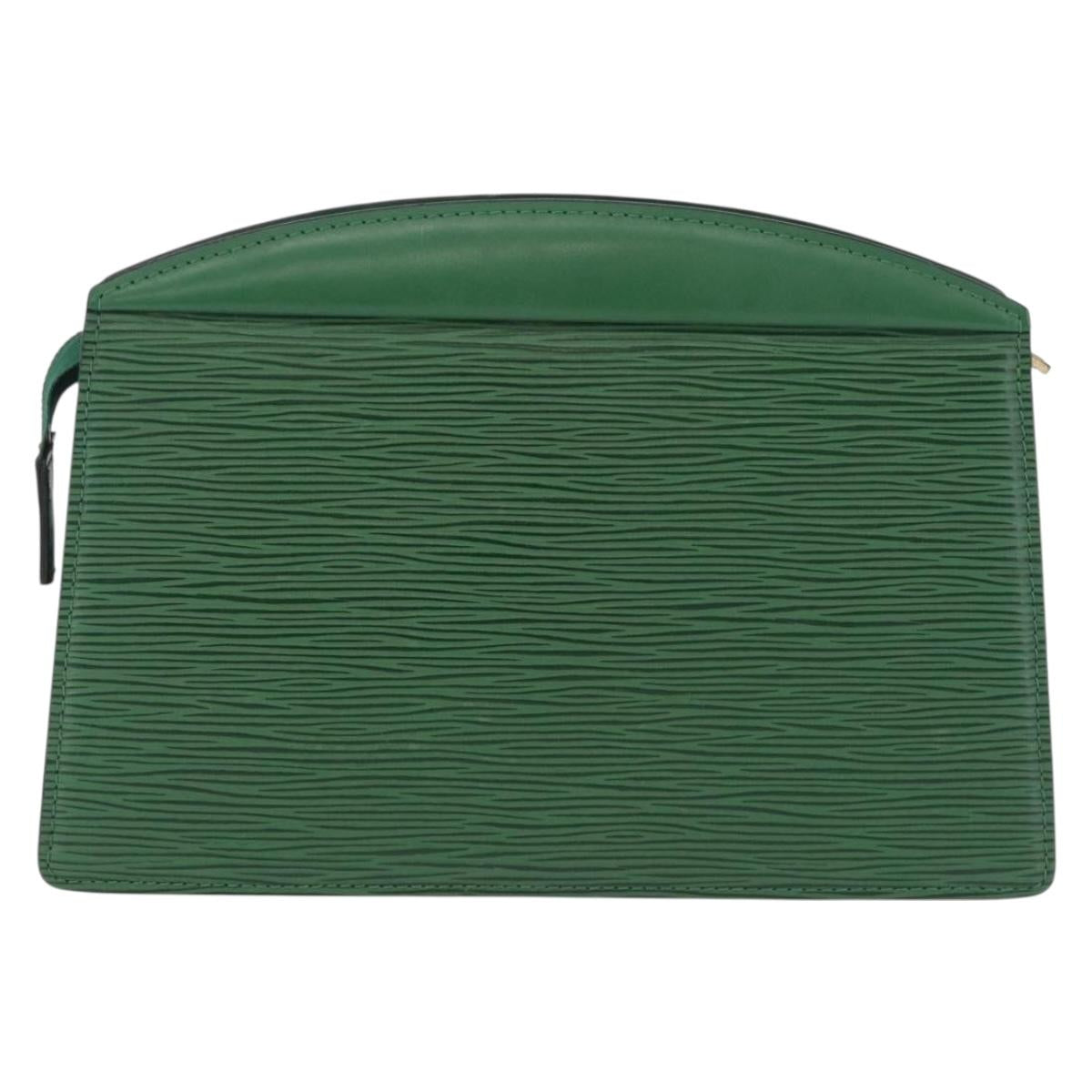 LOUIS VUITTON Epi Trousse Crete Pouch Green M48404 LV Auth BA14465