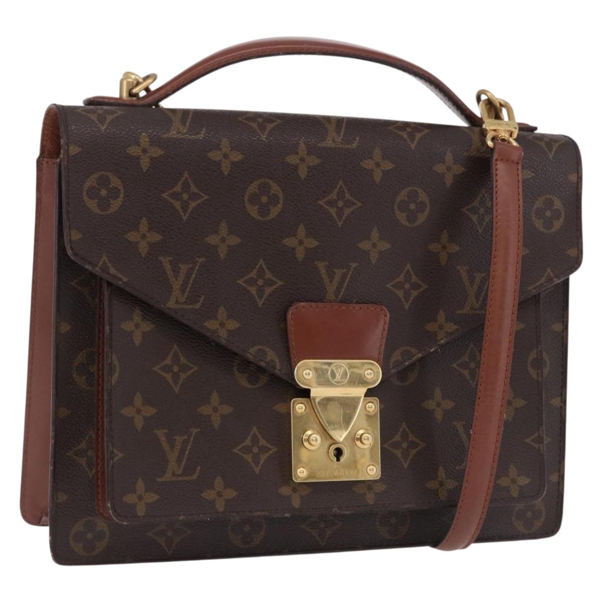 LOUIS VUITTON Monogram Monceau 28 Hand Bag M51185 LV Auth BA14467