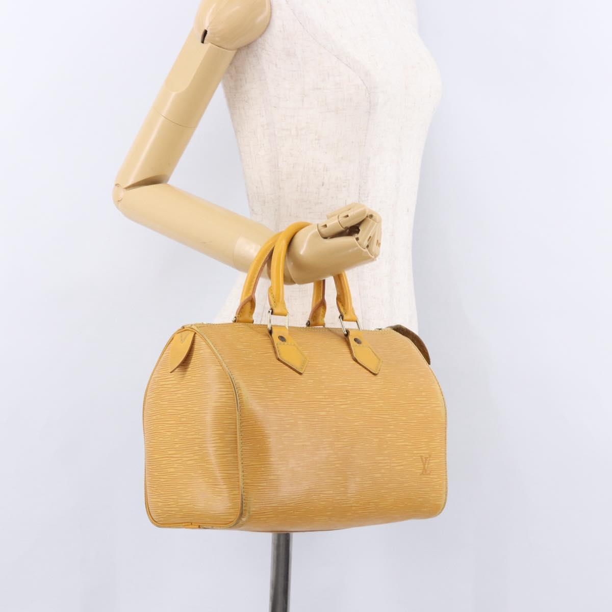 LOUIS VUITTON Epi Speedy 25 Hand Bag Tassili Yellow M43019 LV Auth BA14474