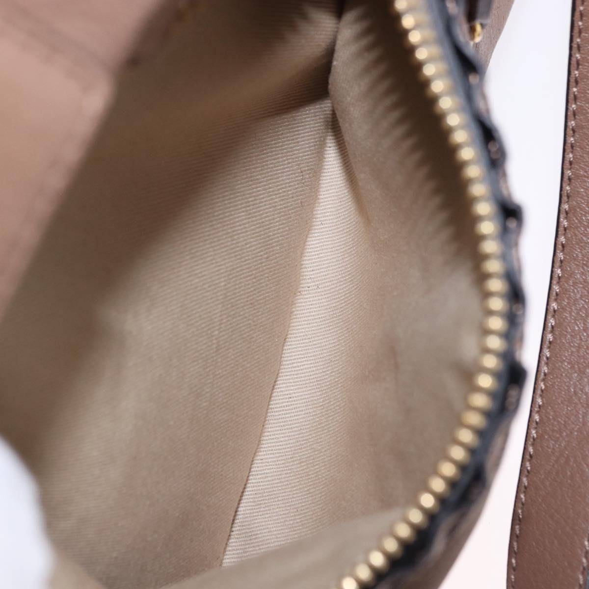 Chloe Hand Bag Leather 2way Brown Gold Auth BA14477A