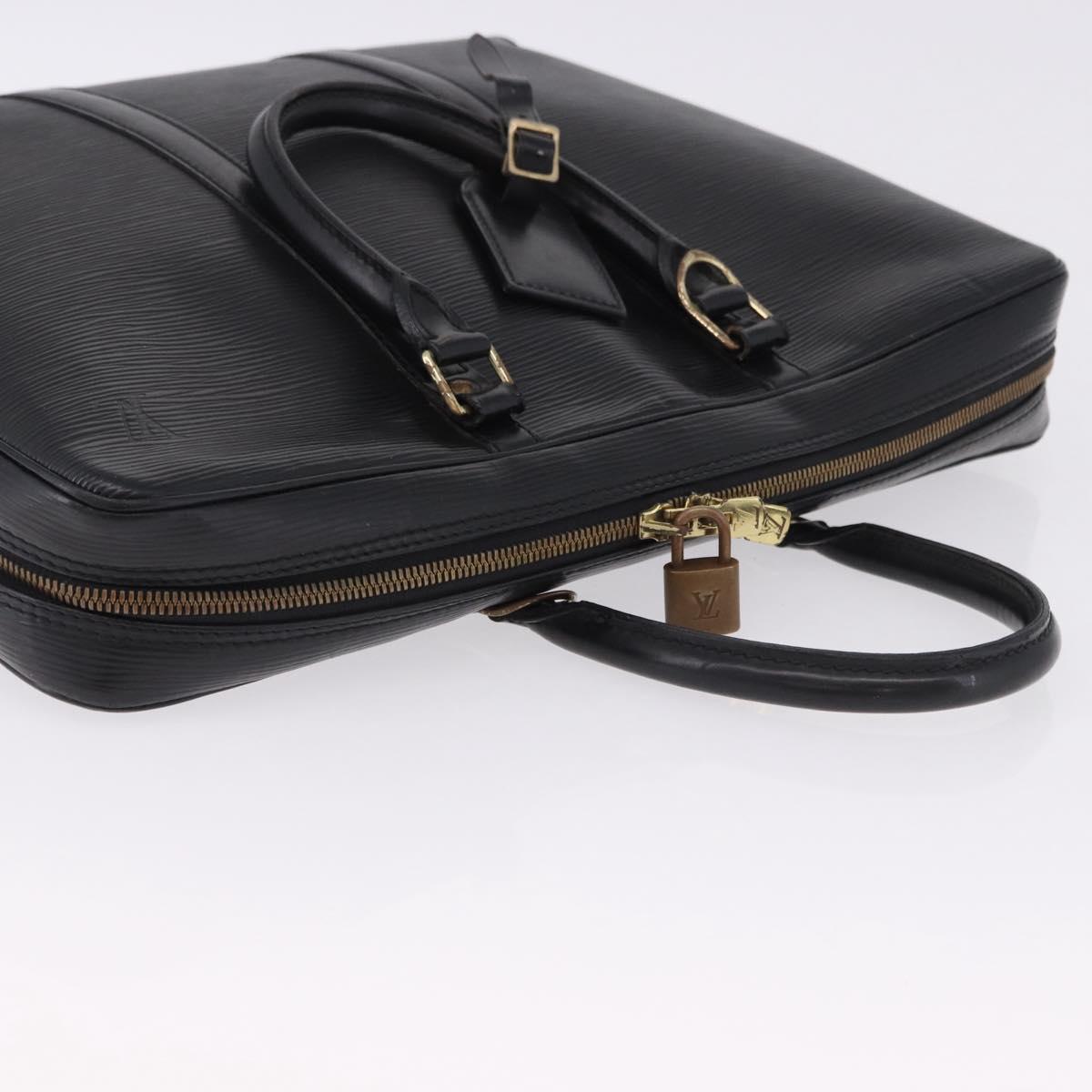 LOUIS VUITTON Epi Porte Documents Voyage Business Bag Black M40321 Auth BA14478
