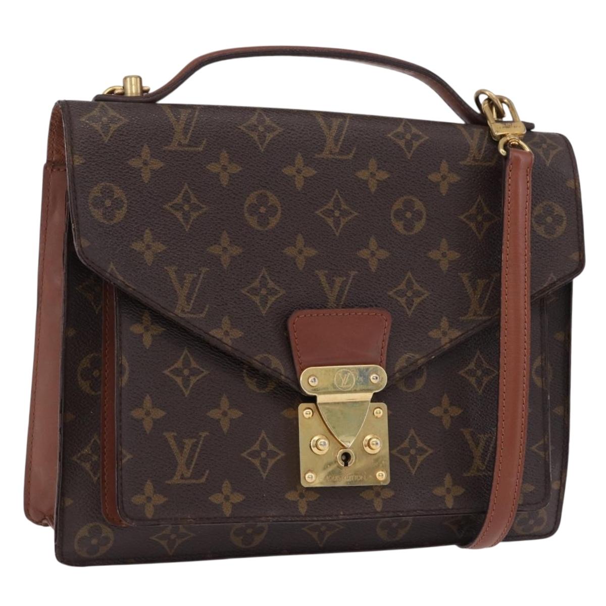 LOUIS VUITTON Monogram Monceau 28 Hand Bag M51185 LV Auth BA14480