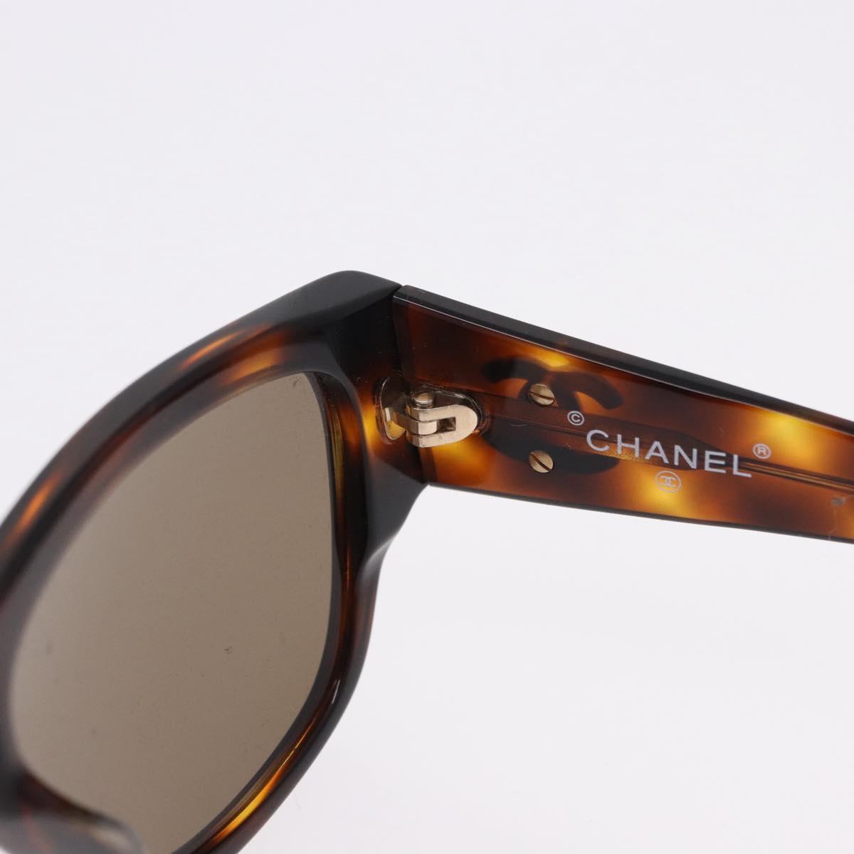 CHANEL Sunglasses plastic Brown CC Auth BA14488M